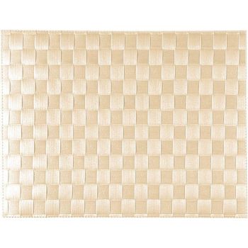 Saleen wide woven plastic placemat off-white 30x40cm