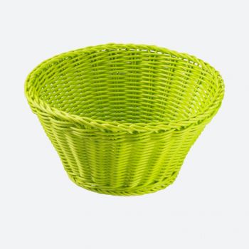 Saleen round woven plastic basket lime Ø 22cm