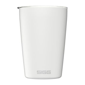 Sigg Neso Takeaway Drinkbeker - Dubbelwandig - Inox - Keramische Coating -  White 0,4l - 8,3xH14,8cm