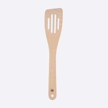 T&G Woodware beech curved slotted spatula 30cm