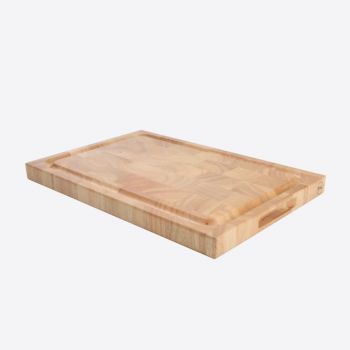 T&G Woodware cutting board in hevea wood with groove 42x28X3.2cm
