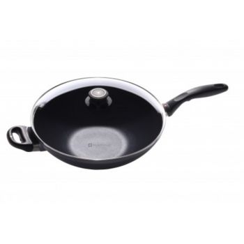 Swiss Diamond Wok with Lid and Wire Rack 32cm Induction