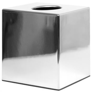 Bolero vierkante tissuebox van chroom