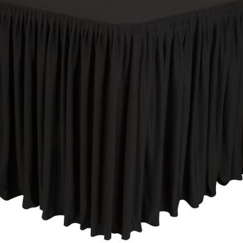 Combi tafelrok plissé zwart