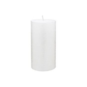 Cosy & Trendy Rustic Candle Cylindre Metallic Whit13cm