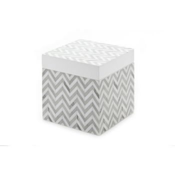 Cosy @ Home Box Zigzag Gray-white 10x10x10cm