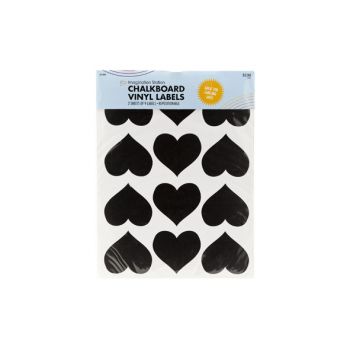 Cosy @ Home Label Chalkboard Heart Set24 6.25x5.5cm