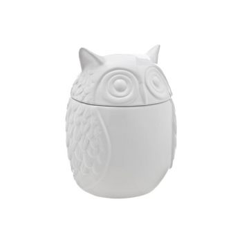 Cosy @ Home Owl White Decoration Plate 14.3x14.3x18.