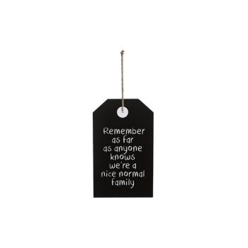 Cosy @ Home Placard Normal Family Black 18x1x30cm