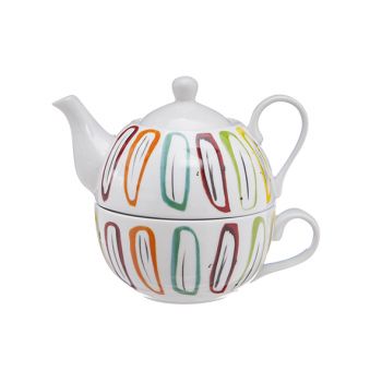 Cosy & Trendy Teapot With Cup Deco D11xh14cm