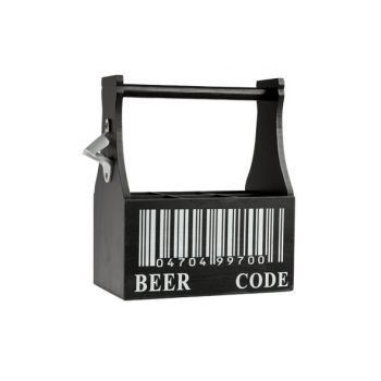 Cosy & Trendy Beer Bottle Rack Black With Opener