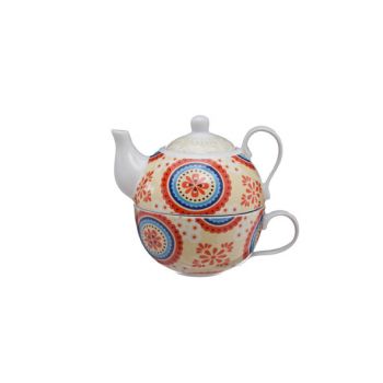 Cosy & Trendy Teapot With Cup Deco D10xh12cm