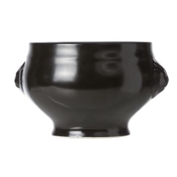 Cosy & Trendy Black Soup Bowl Lion Head D11-14xh8.5cm
