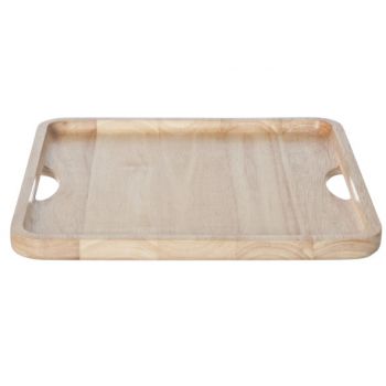 Cosy & Trendy Square Wooden Tray With Handle D29x1,8cm