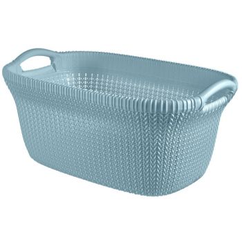 Curver Knit Wash Basket 40l Misty Blue