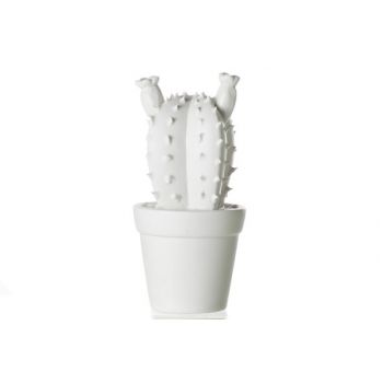 Cosy @ Home Cactus White Ceramic 9x9x17cm