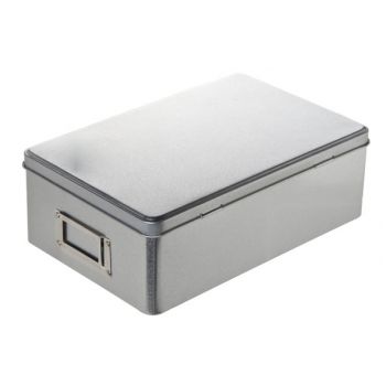 Cosy & Trendy Silver Box Tin Rectangle20.3x13.2xh6.7cm