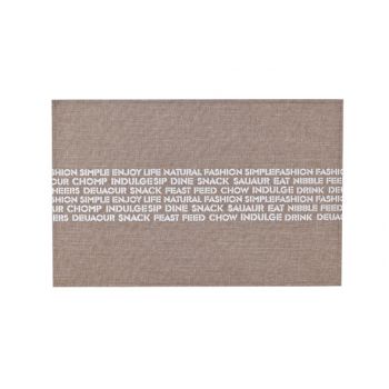 Cosy & Trendy Placemat Poly-linen Brown-printed White
