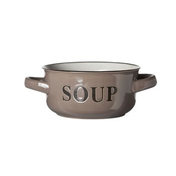 Cosy & Trendy Soup Bowl Grey 13.5xh6.5cm