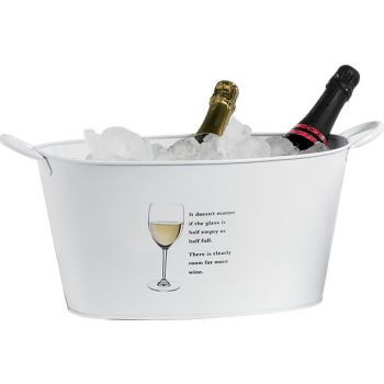 Cosy & Trendy Party Wine Bucket White Oval 39.5x24xh20