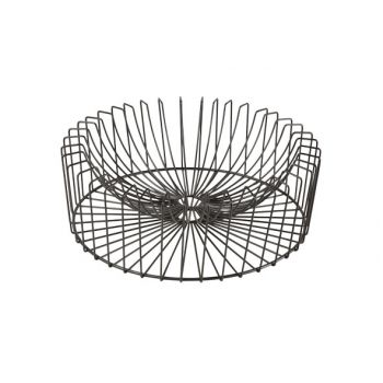 Cosy & Trendy Orbit Fruit Basket Black Round D33xh12cm
