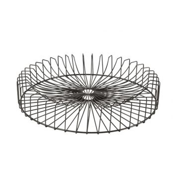 Cosy & Trendy Orbit Fruit Basket Black Round D40xh6cm
