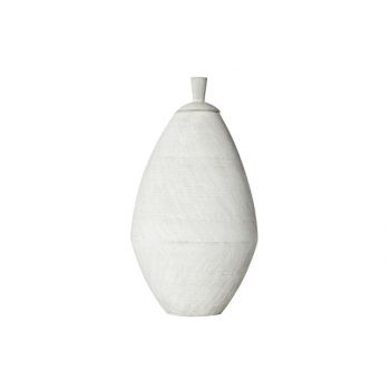 Cosy & Trendy Ghana Vase With Lid White 24.5xh45.5cm