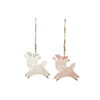 Cosy @ Home Deer Hanger White Pink Mint Wood 2 Types