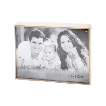 Cosy @ Home Cube Photoframe Nature Wood 13.5x18.5xh4