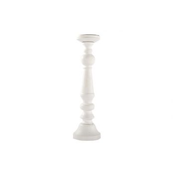Cosy @ Home Candlestick White Wood 12x12x43.3cm