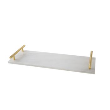 Cosy & Trendy Marble Tray With Handle 40x14xh4.9cm