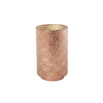 Cosy @ Home T-lightholder Bronze Checked D11xh19cm