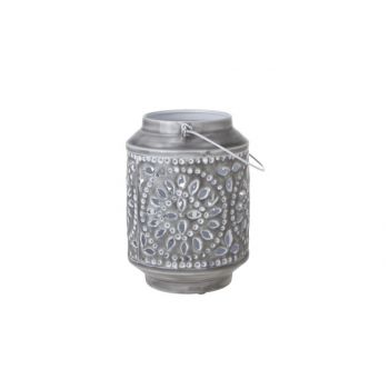 Cosy & Trendy Lantern 18x18x24cm Metal Gray Lacquer