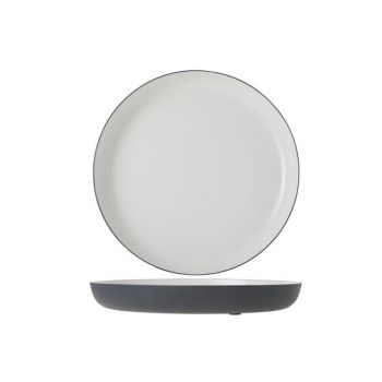Cosy & Trendy Plate Alu 29cm White Enamel Grey Grahite