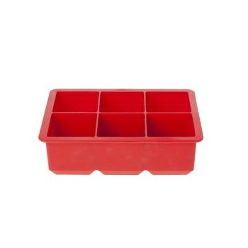 Cosy & Trendy Ice Cube Tray Cubes Red 6pcs 16x11x5cm