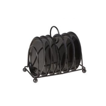 Cosy & Trendy S7 Stand With 6 Coaster Black 10cm