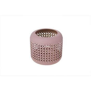 Cosy @ Home Tealightholder Perforated Pink D9xh8cm