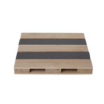 Cosy & Trendy Pallet Bambu-slate Square 20xh2.5cm