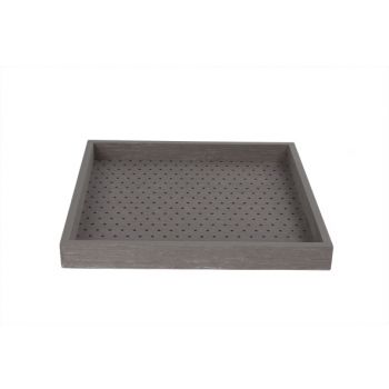 Cosy @ Home Plate Lowie Grey Wood 30x30x3cm