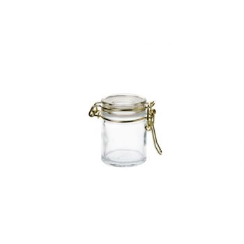 Cosy & Trendy Glass Jar 5cl Gold Metal D4,3xh6cm