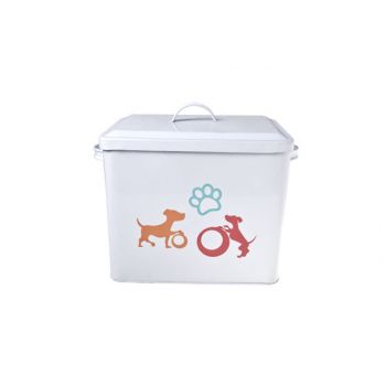 Cosy & Trendy Storage Jar Dog White W.decal 27x19x23cm