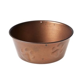 Cosy & Trendy Dogbowl Copper W Paw Embossing D15xh6cm