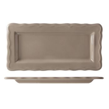 Cosy & Trendy Juliet Taupe Cake Plate Bright 30x15cm