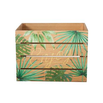 Cosy @ Home Jungle Crate Wood Nature Green 30x22x22