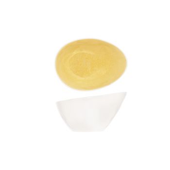 Cosy & Trendy Spirit Mustard Oval Bowl 10.5x8xh6cm