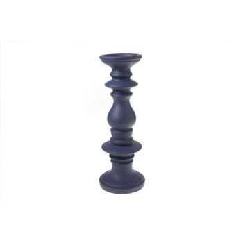 Cosy @ Home Candleholder Dark Blue Pottery 12x33cm