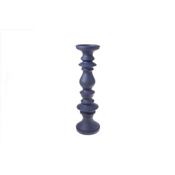 Cosy @ Home Candleholder Dark Blue Pottery 13x43cm