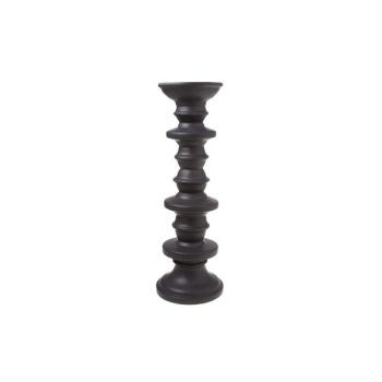 Cosy @ Home Candleholder Black Pottery 12x36cm