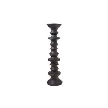 Cosy @ Home Candleholder Black Pottery 12x45cm