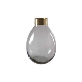Cosy @ Home Vase Gray Balloon Glass 22x22xh32,5